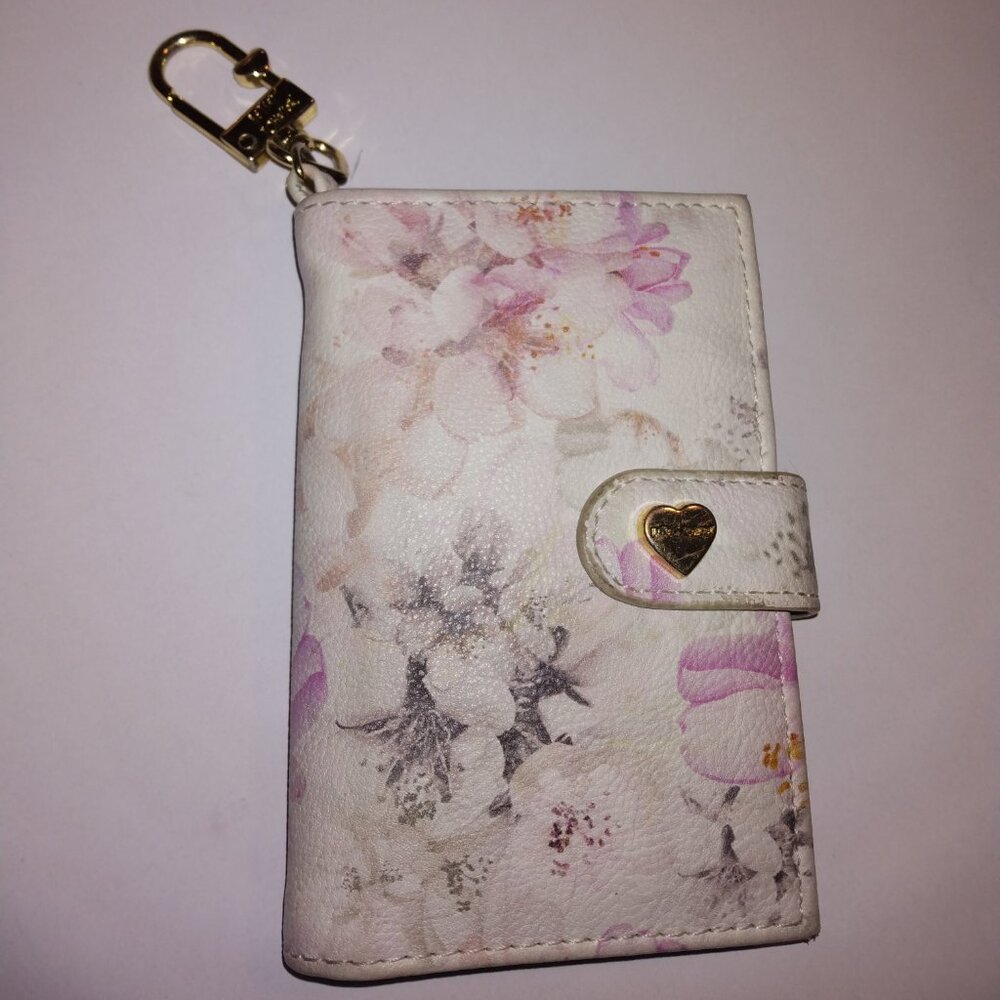 Betsey Johnson pastel floral leather wallet